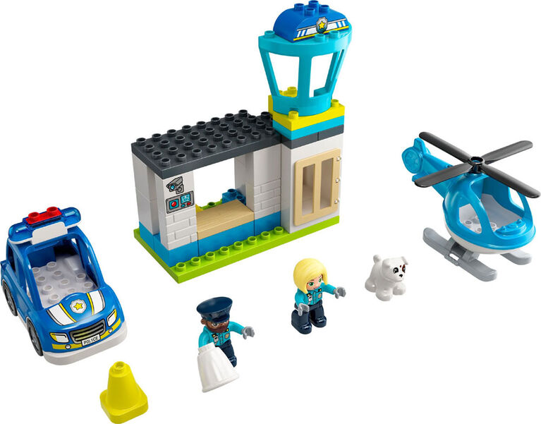 LEGO DUPLO Le poste de police et l'hélicoptère de secours 10959 Jeu de construction (40 pièces)