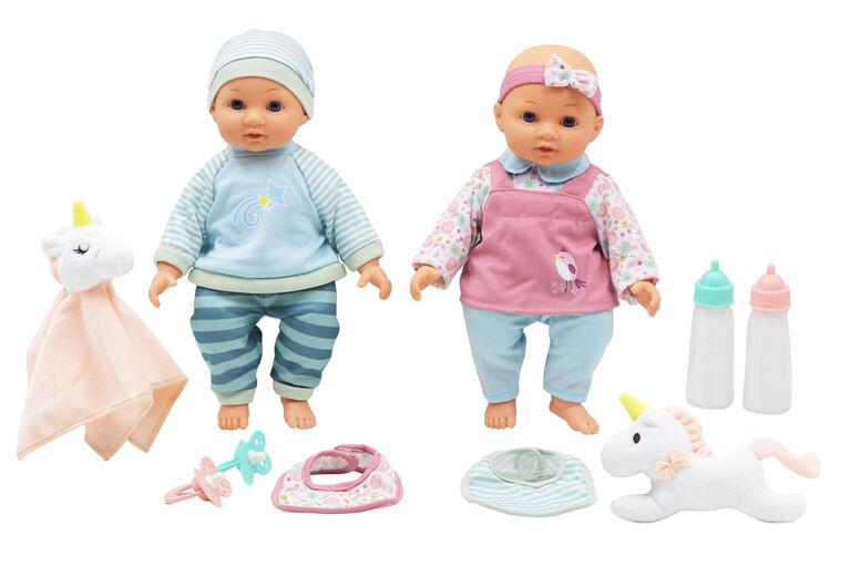 You & Me - 14" Twin Baby Set