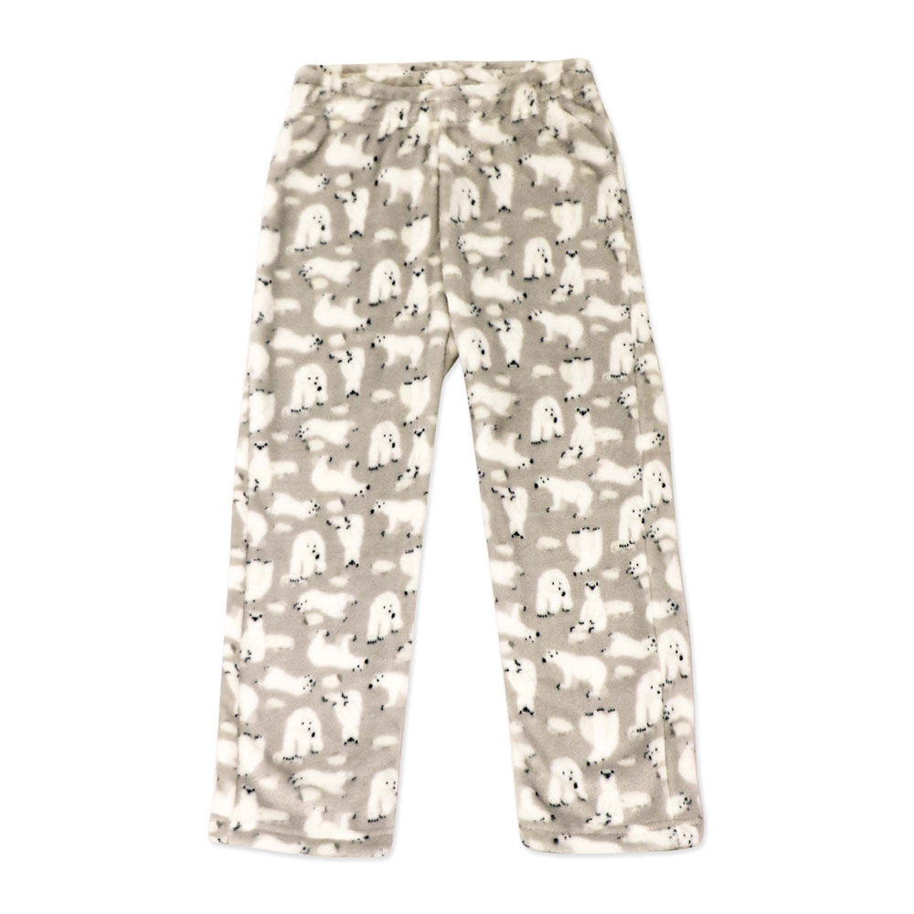 Jesse & Lulu Lounge Pajama Pants: Grey Polar Bear