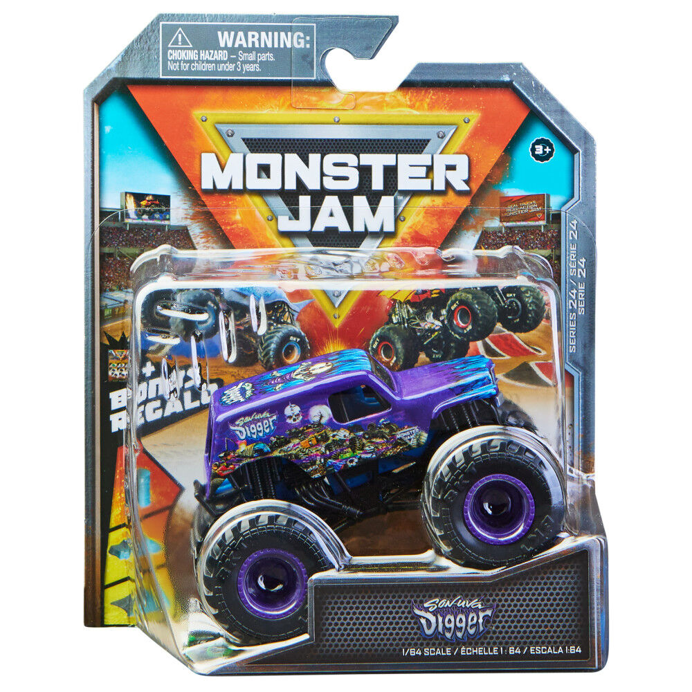 Monster Jam, Official Son-uva Digger Monster Truck, Die-Cast Vehicle, Legacy Trucks Series, 1:64 Scale