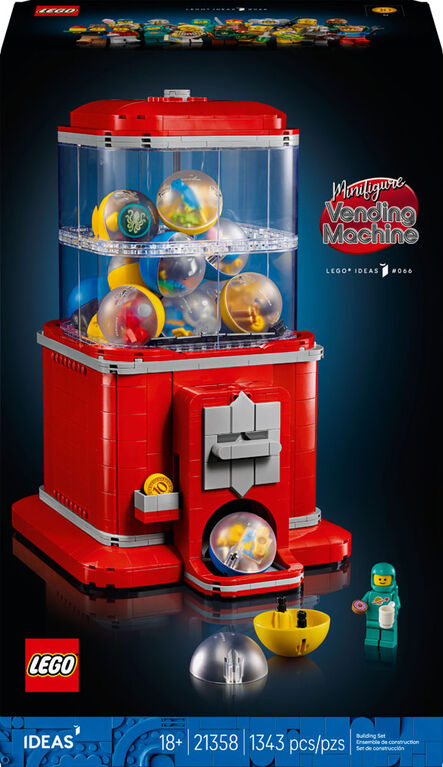 LEGO Ideas Minifigure Vending Machine, Vintage-Style Decor, Building Kit for Adults 21358