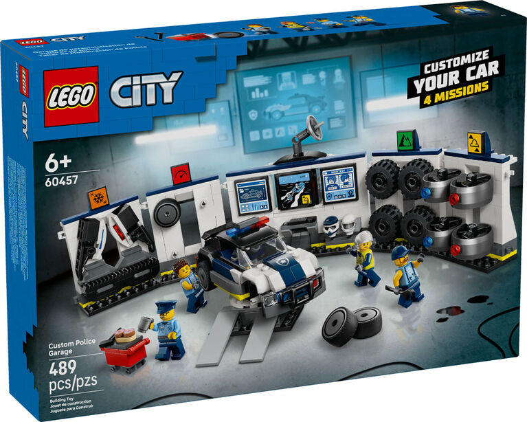 LEGO City Le Garage de Personnalisation de Voitures de Police, Ensemble de Jeu pour Héros de la Vie Réelle de 6 Ans et Plus 60457 LEGO City Le Garage de Personnalisation de Voitures de Police, Ensemble de Jeu pour Héros de la Vie Réelle de 6 Ans et Plus 60457