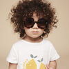 little styler graphic tee, 12-18m - cream print