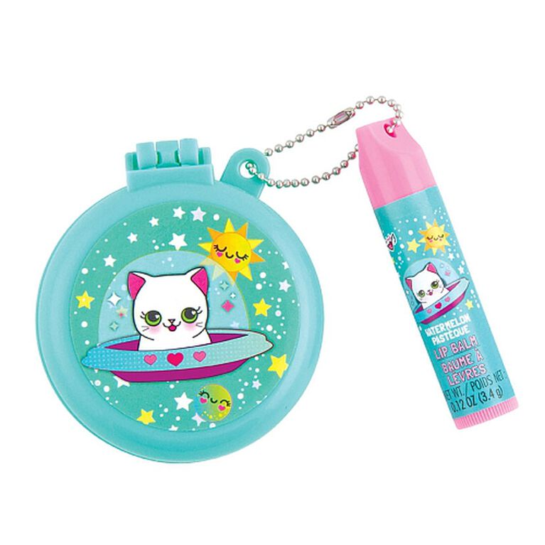 S. Lab Pop Up Brush with Lip Balm-Space Kitty