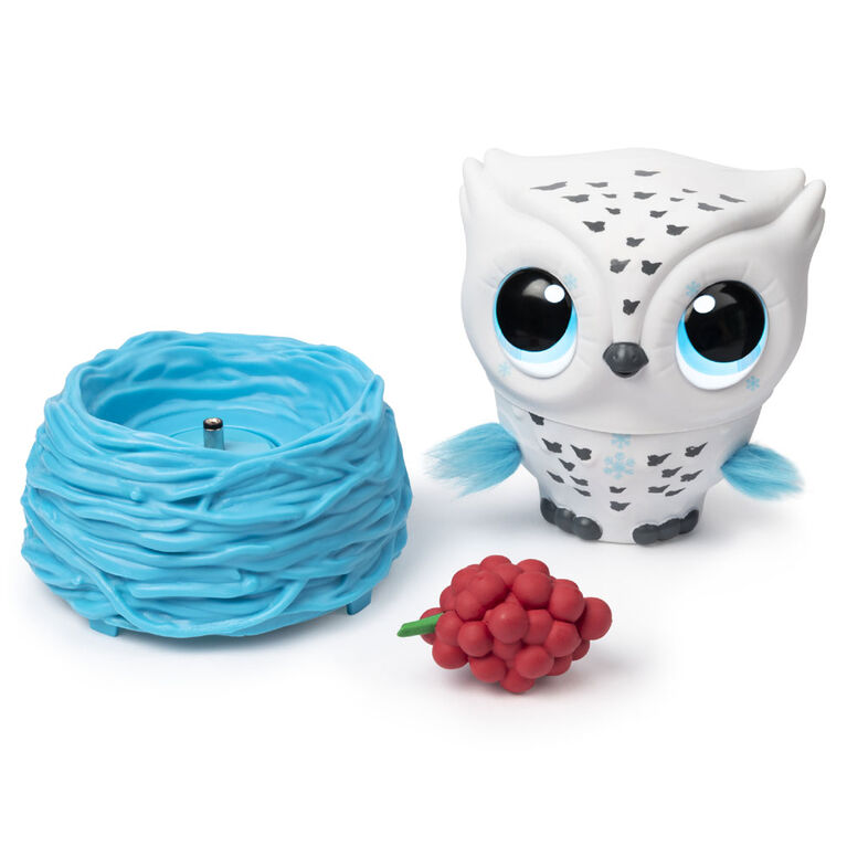 Owleez, Flying Baby Owl Interactive Toy with Lights and Sounds (White)