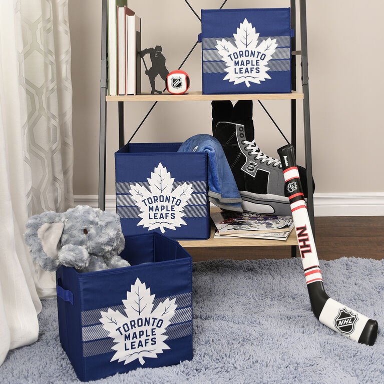 NHL Toronto Maple Leafs Foldable Storage Basket Bin Containers (Pack of