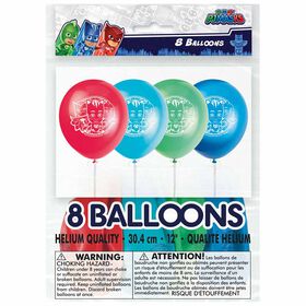 PJ Masks 12" Latex Balloons, 8 pieces