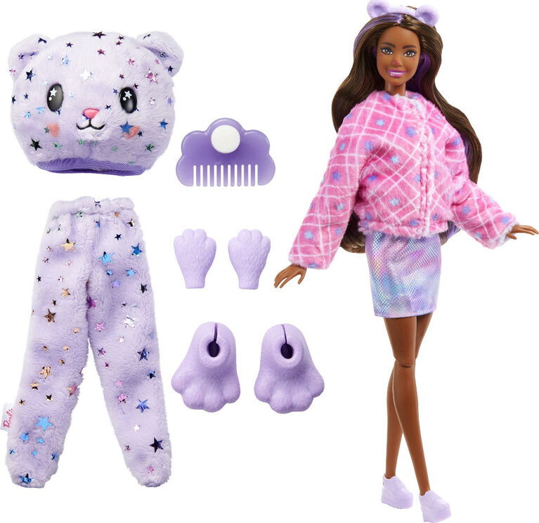 Barbie-Poupée Cutie Reveal Série Fantasy-Costume d'ours en peluche