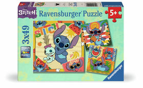 Casse-tête Ravensburger Disney Stitch 3 x 49 pcs