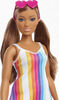 Barbie Loves the Ocean Beach-Themed Doll (11.5-inch Curvy Brunette), Made from Recycled Plastics