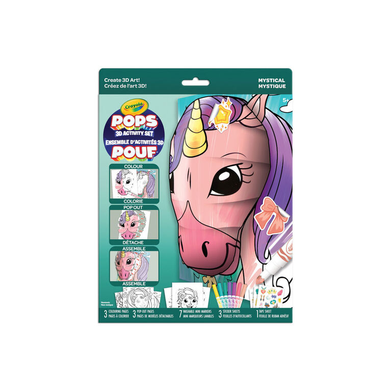 Crayola POPs 3D Kids Art Set, Mystical