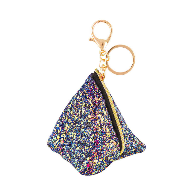 Fashion Angels - Chunky Glitter Triangle Pouch Bag Charm - Midnight