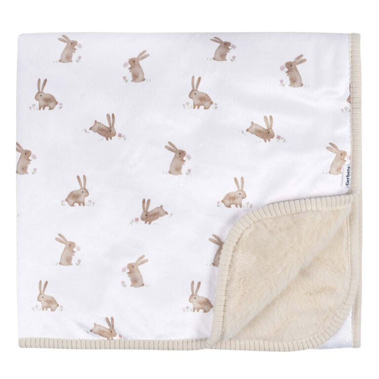 Gerber Childrenswear - Couverture en peluche 2 &eacute;paisseurs - Floral r&eacute;tro