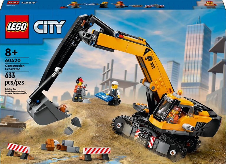 LEGO City L'excavatrice de construction jaune 60420