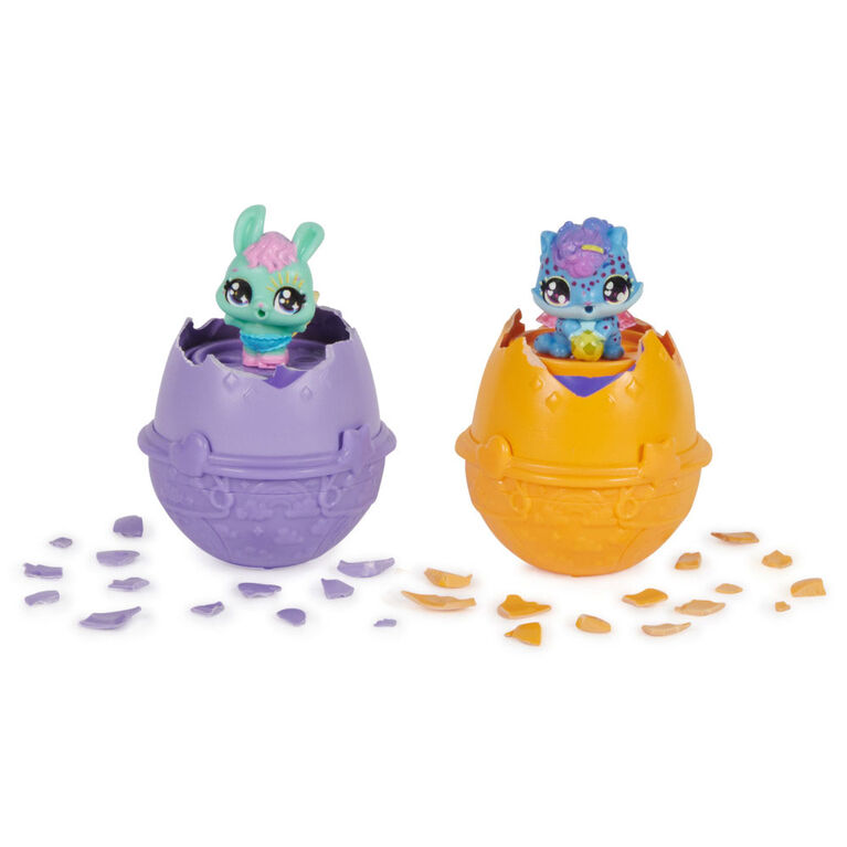 Hatchimals Alive, Hatch N' Stroll Playset avec poussette et 2 mini figurines dans des oeufs qui éclosent tout seuls