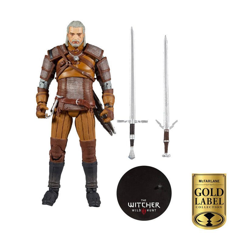 Série de collectionneurs d'étiquettes d'or McFarlane: figurine Witcher - Geralt - Notre exclusivité