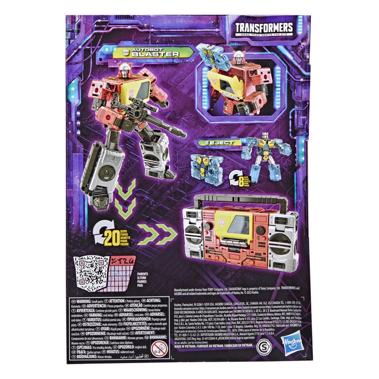 Transformers Toys Generations Legacy Voyager Autobot Blaster  and  Eject Action Figures