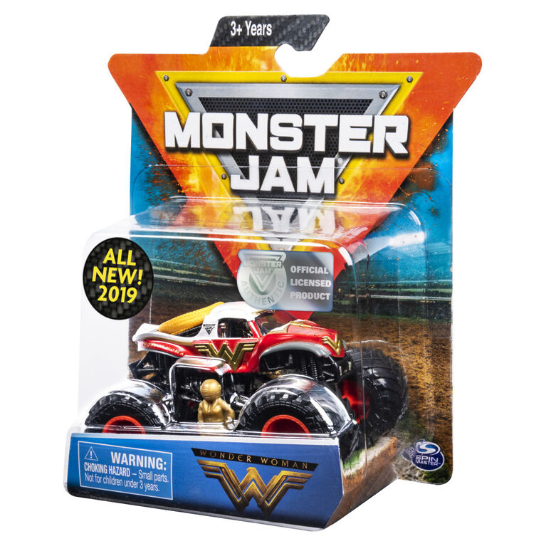 Monster Jam, Official Wonder Woman Monster Truck, Die-Cast Vehicle, Danger Divas Series, 1:64 Scale