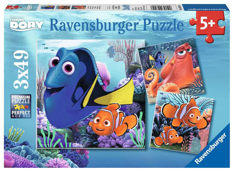 Ravensburger - Disney Pixar - Trouver Doris casse-têtes 3 x 49pc