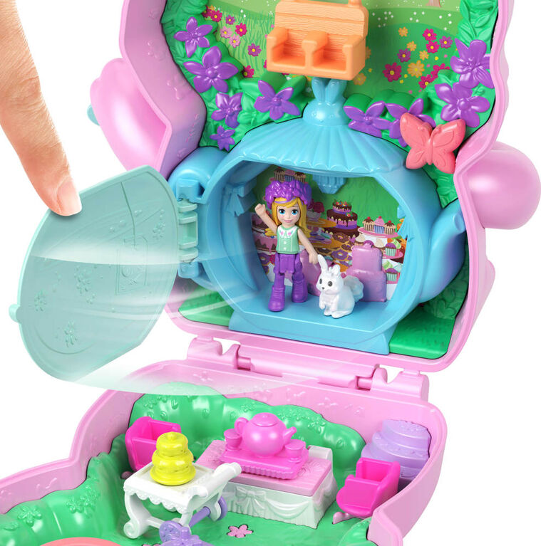 Polly Pocket Coffret Lapin Heure du Thé, micro-poupée, lapins, acc.
