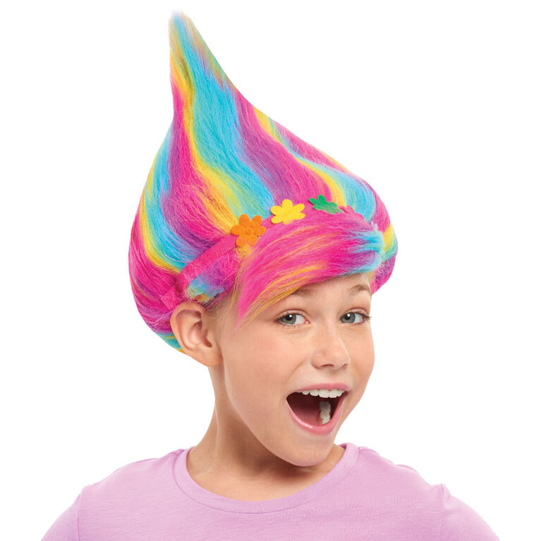 DreamWorks Trolls World Tour Troll-rific Poppy with Rainbow Hair Wig
