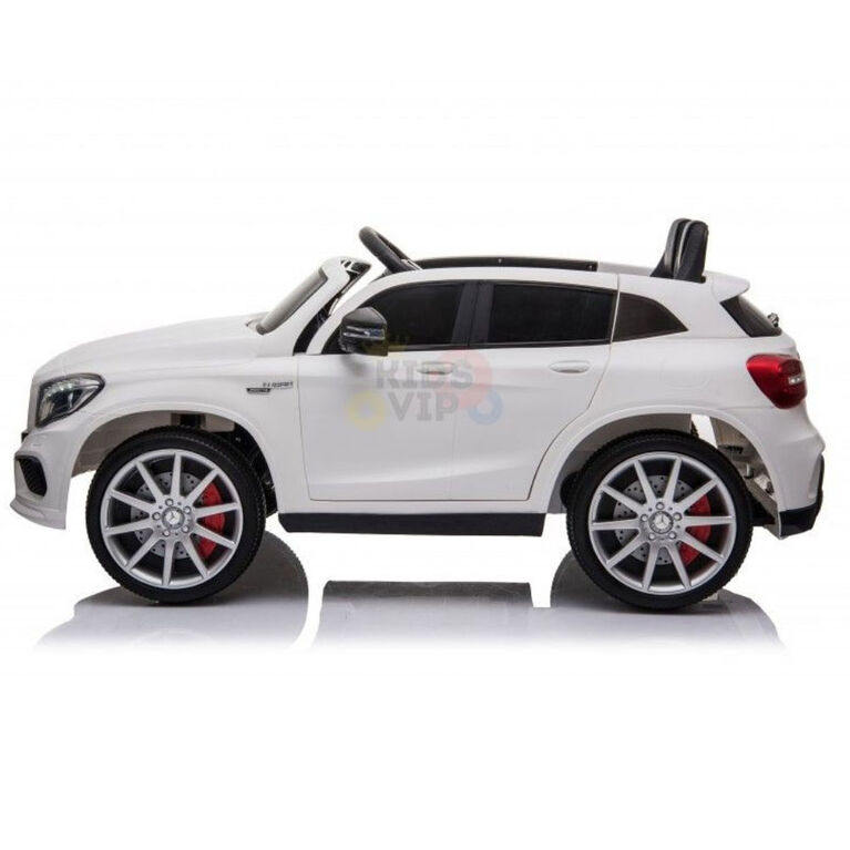 KidsVip 12V Kids and Toddlers Mercedes GLA Ride on Car w/Remote Control - White - English Edition