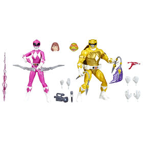 Power Rangers X Teenage Mutant Ninja Turtles Michelangelo Yellow Ranger and April O'Neil Pink Ranger