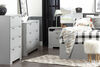 Reevo Nightstand w/Drawers Soft Gray