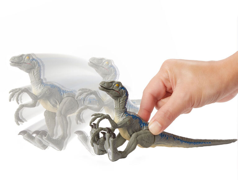 Jurassic World Savage Strike Velociraptor Blue Figure