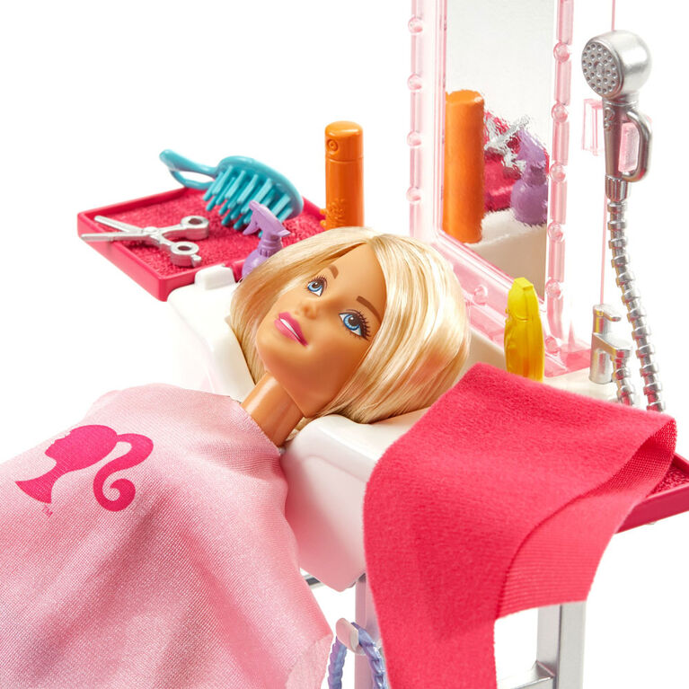 Barbie Doll and Salon Playset Blonde Hair Toys R Us Canada