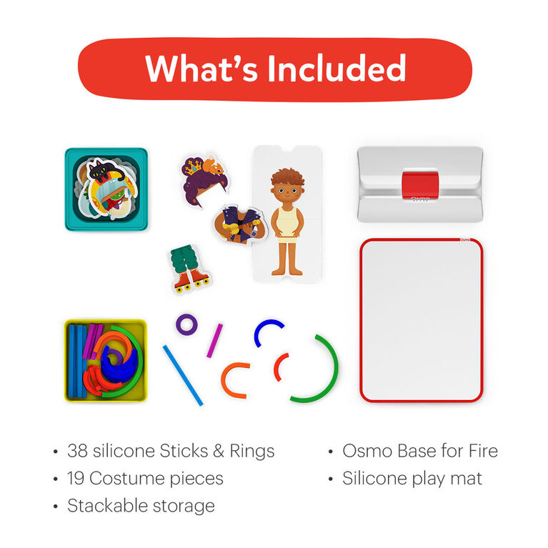 Osmo - Little Genius Starter Kit for iPad - 4 Educational Games - STEM Toy (Osmo Base Included)