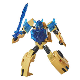 Transformers Bumblebee Cyberverse Adventures Battle Call Trooper Class Bumblebee, Voice Activated Energon Power Lights