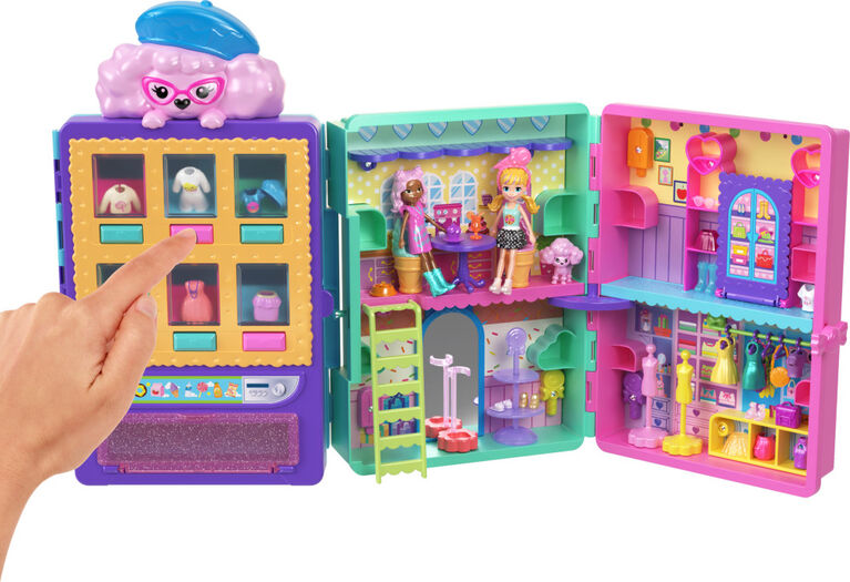 Polly Pocket-Collection bonbon-Coffret avec 2&nbsp;poup&eacute;es (8&nbsp;cm), distributeur, plus de 35&nbsp;accessoires