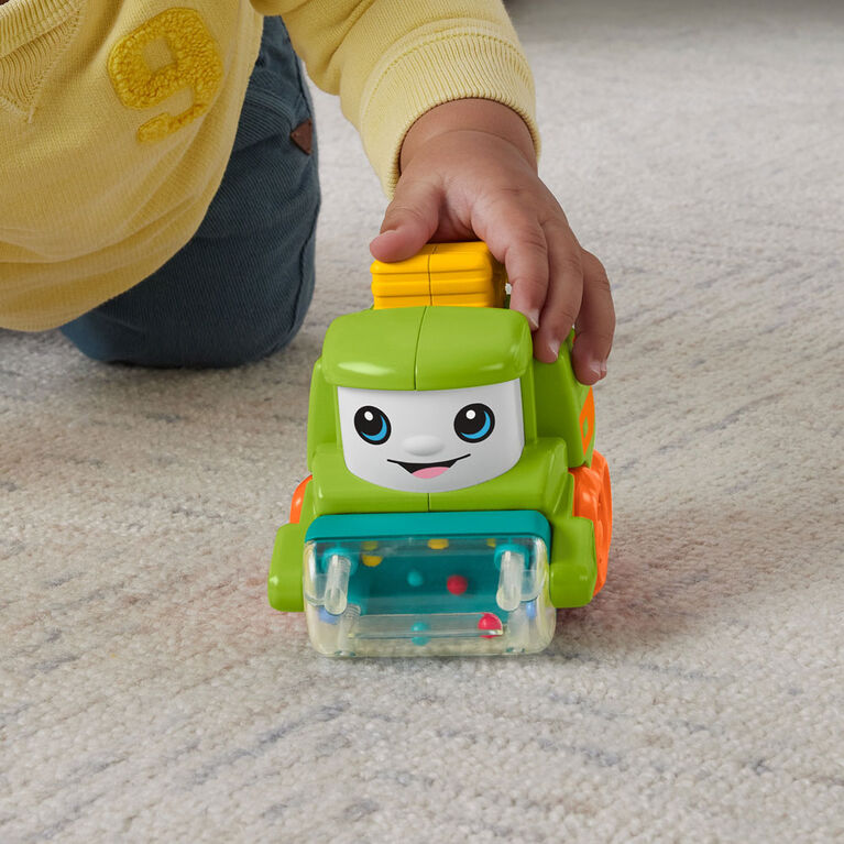 Fisher-Price -Moissonneuse, jouet à pousser pour bébés, motricité fine