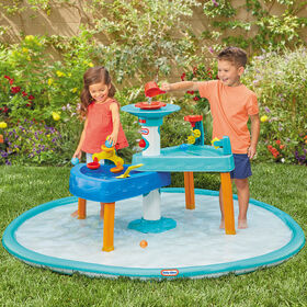 Table de jeu d'eau 3 en 1 Little TikesMD Splash 'n Grow d'extérieur avec accessoires et pataugeoire