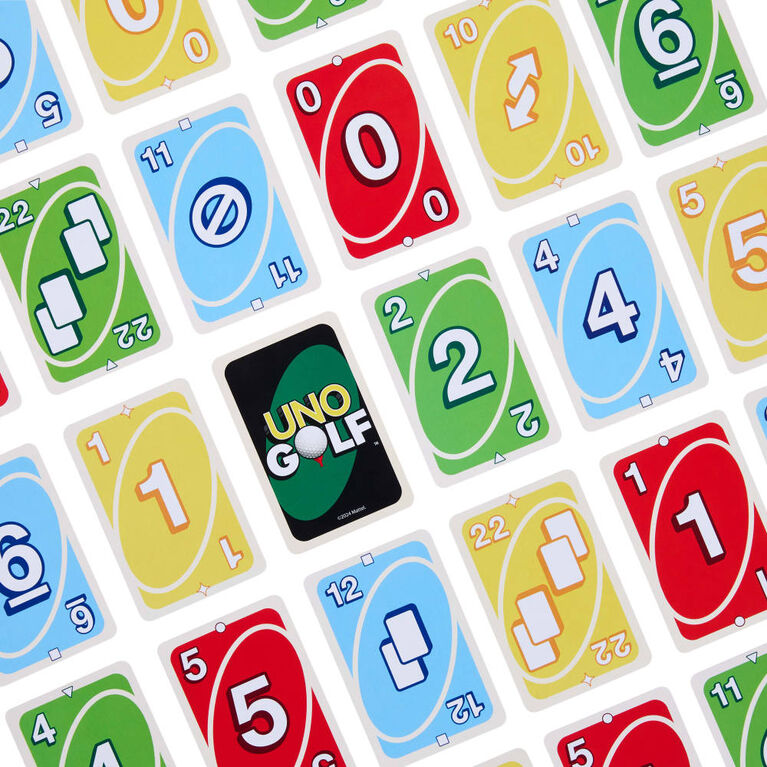 Jeu de cartes UNOGolf pour les enfants, les adultes et les familles, les f&ecirc;tes et les voyages, comprend 112cartes