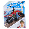 Supercross, authentique réplique de moto en métal moulé à l'échelle 1:10 avec figurine du motocycliste Ken Roczen et socle d'exposition