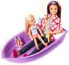 Véhicule Autocaravane de rêve 3 en 1 ​Barbie avec piscine, camionnette, bateau et 50 accessoires