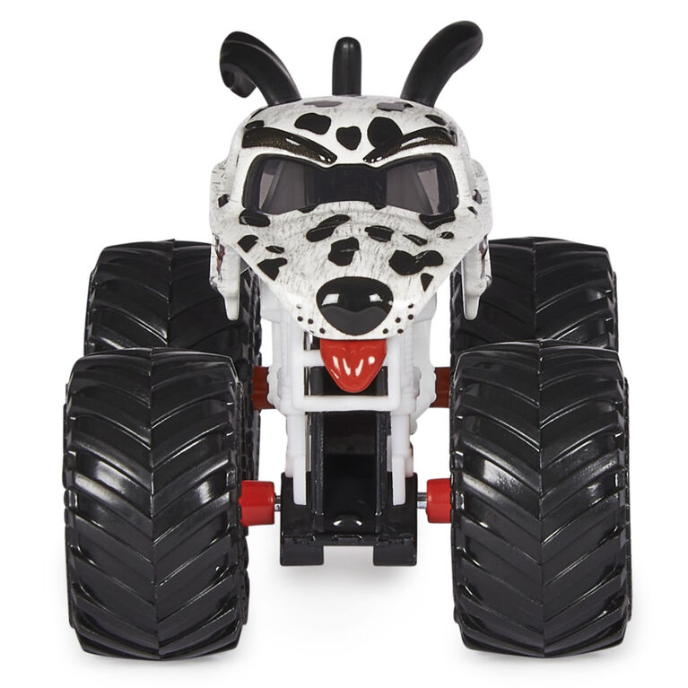 Monster Jam, Monster truck Monster Mutt Dalmatian officiel, véhicule en métal moulé, échelle 1:64