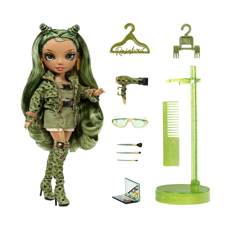 Rainbow High Olivia : Poupée-mannequin vert camouflage