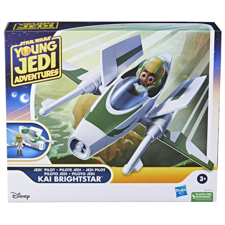 Star Wars Les Aventures des Petits Jedi Pilote Jedi Kai Brightstar, échelle 10 cm, jouets Star Wars pour enfants d'âge préscolaire