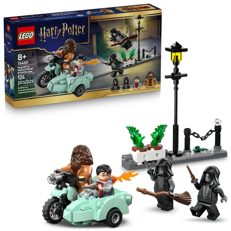 LEGO Harry Potter L'&Eacute;vasion de Privet Drive de Hagrid et Harry - Ensemble de Construction - Jouet de Moto - 76459