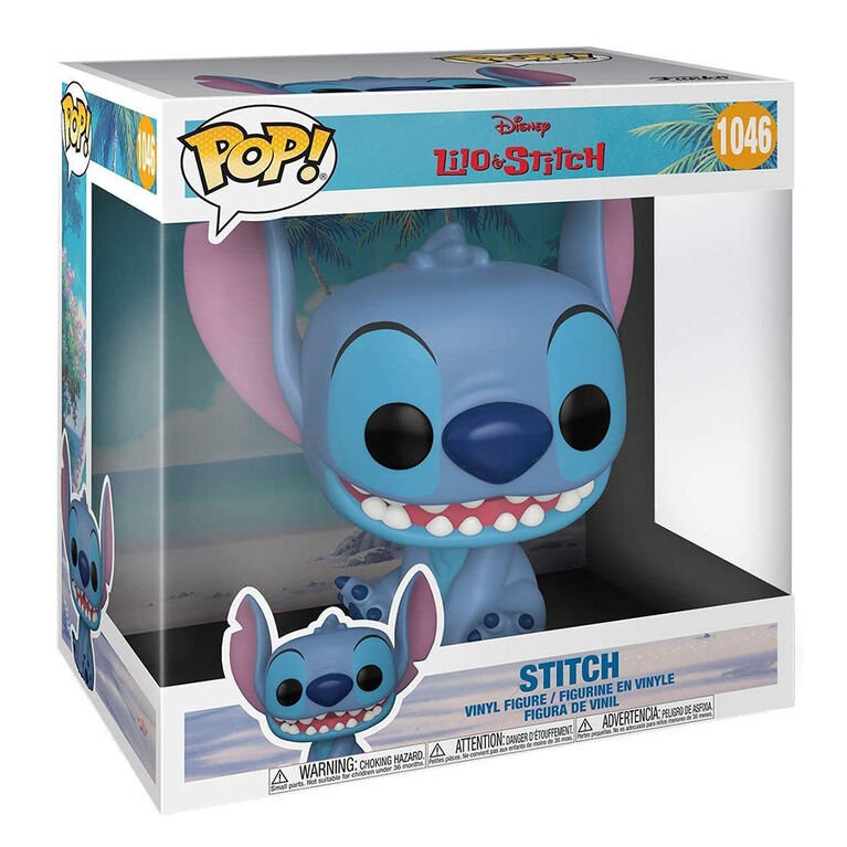 Figurine en Vinyle Stitch par Funko POP! Lilo and Stitch Jumbo