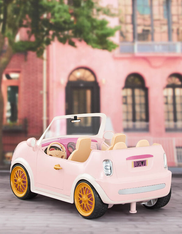 Lori, Go Everywhere! Convertible Car - Light Pink, Vehicle for 6-inch Dolls