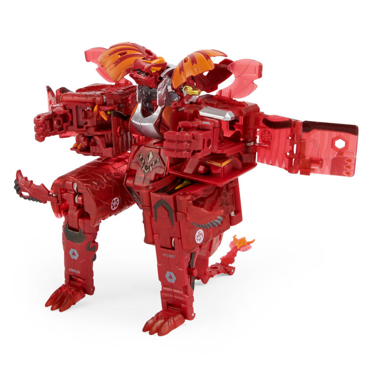 Bakugan, GeoForge Dragonoid, 7 en 1, inclut un Dragonoid True Metal exclusif et 6 Bakugan Geogan à collectionner