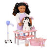 Our Generation Scrub & Style Pet Grooming Set - Bathtub & Care Accessories for 18-inch Dolls