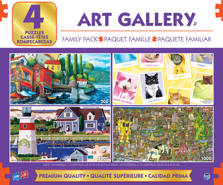 Assortiment De Casse-Têtes De Galerie D'Art 4 En 1