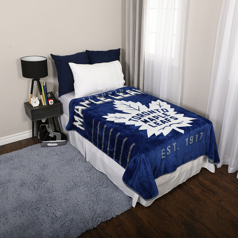 Couverture douce en peluche des Maple Leafs de Toronto de la LNH (60 x 70 pouces)