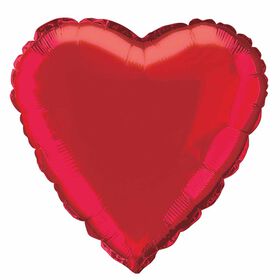 Ballon Aluminum En Forme De Coeur 18 Po - Rouge