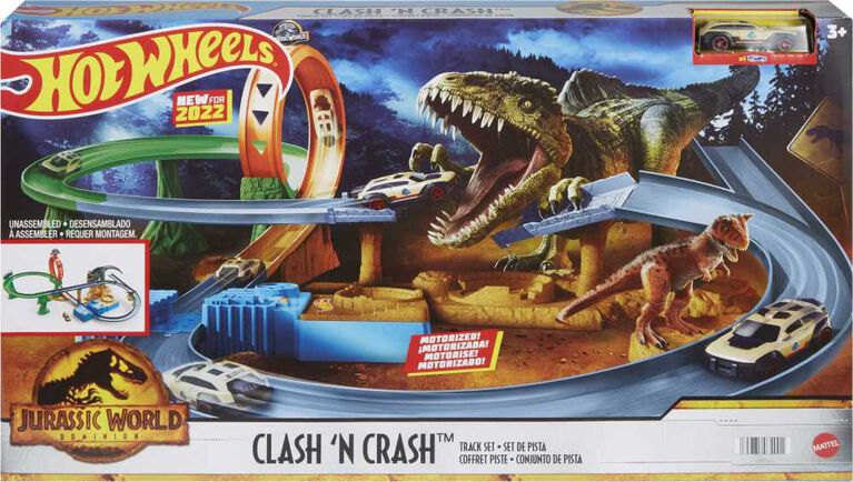 Hot Wheels Jurassic World Clash 'N Crash Track Set